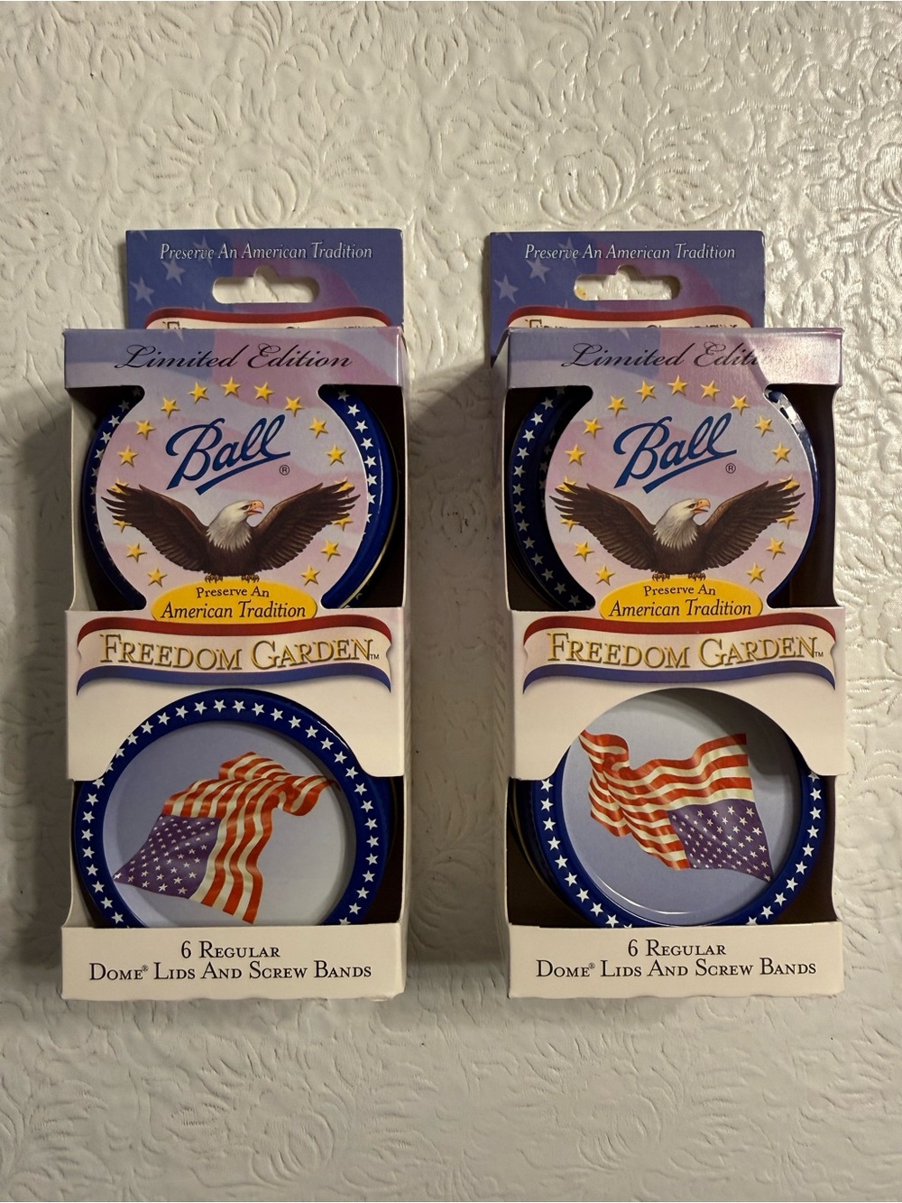 Ball “Freedom Garden” Limited Edition Lot of 2, NIB Vintage Lids and Screw Bands